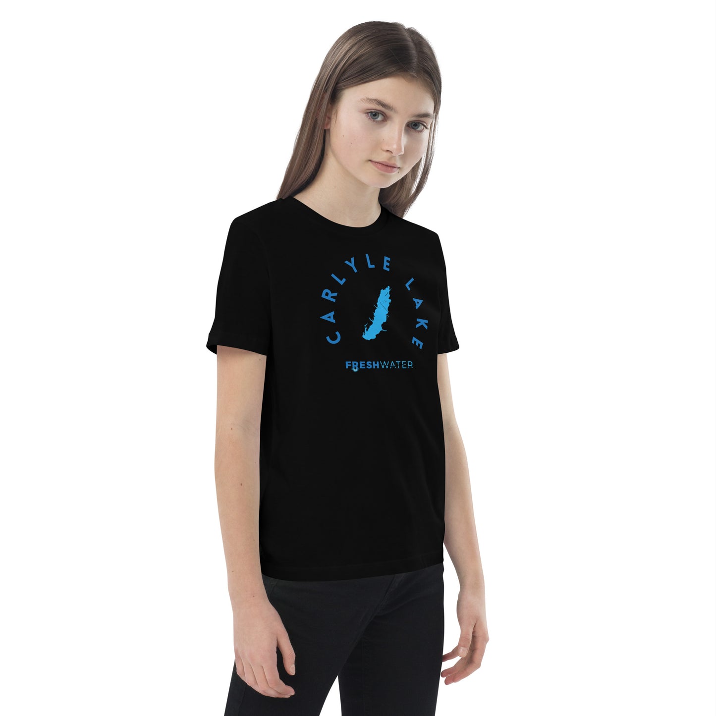 Carlyle Lake Illinois Freshwater Blue Organic cotton kids t-shirt
