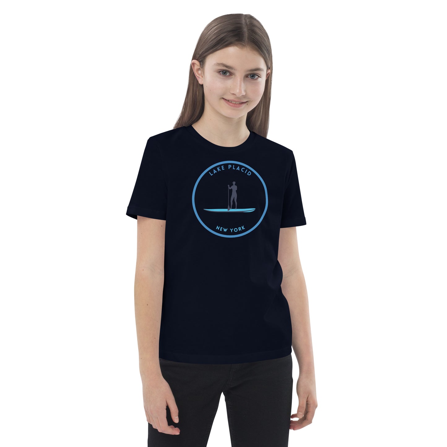 Lake Placid New York Freshwater Paddle Organic cotton kids t-shirt