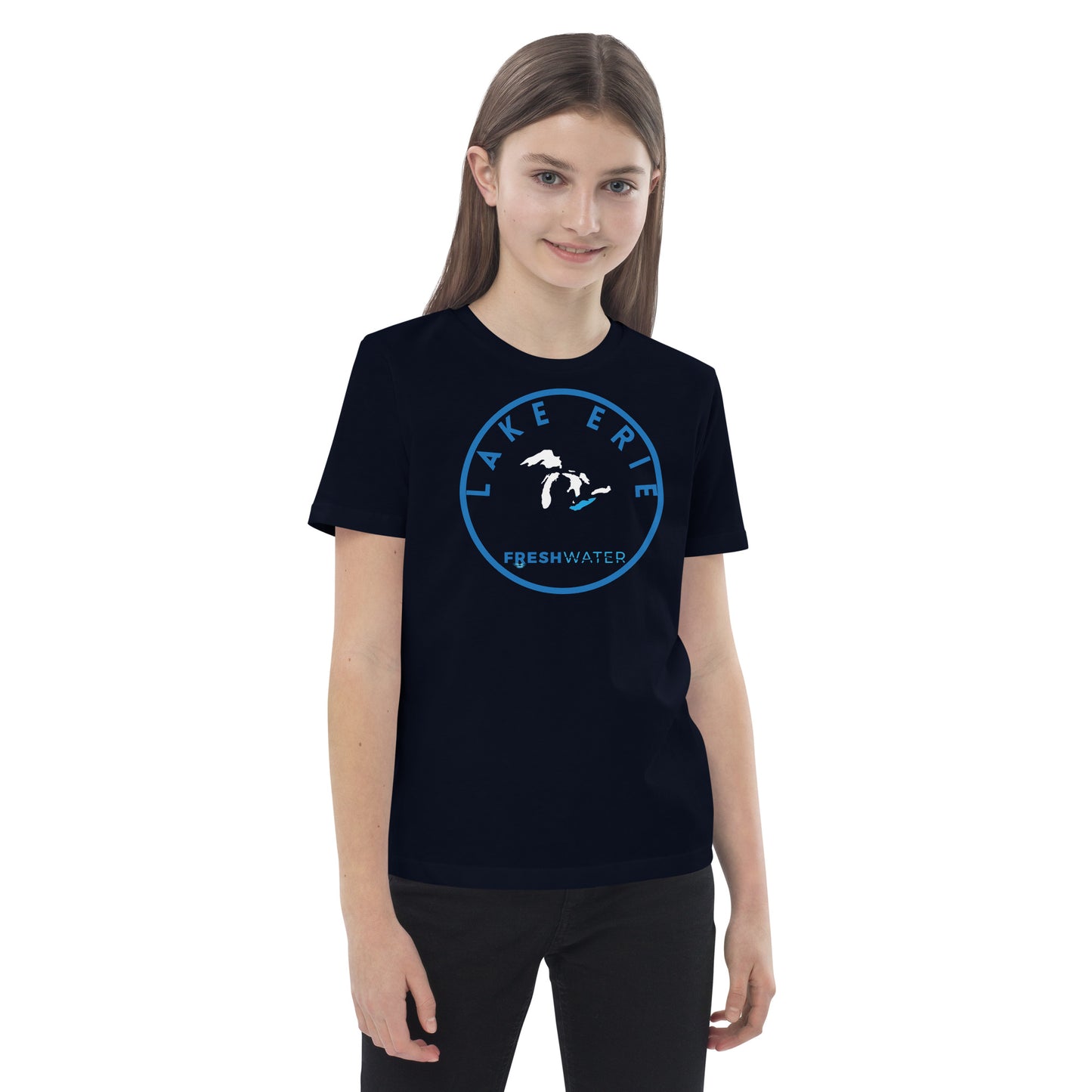 Lake Erie Great Lakes Freshwater GL Organic cotton kids t-shirt