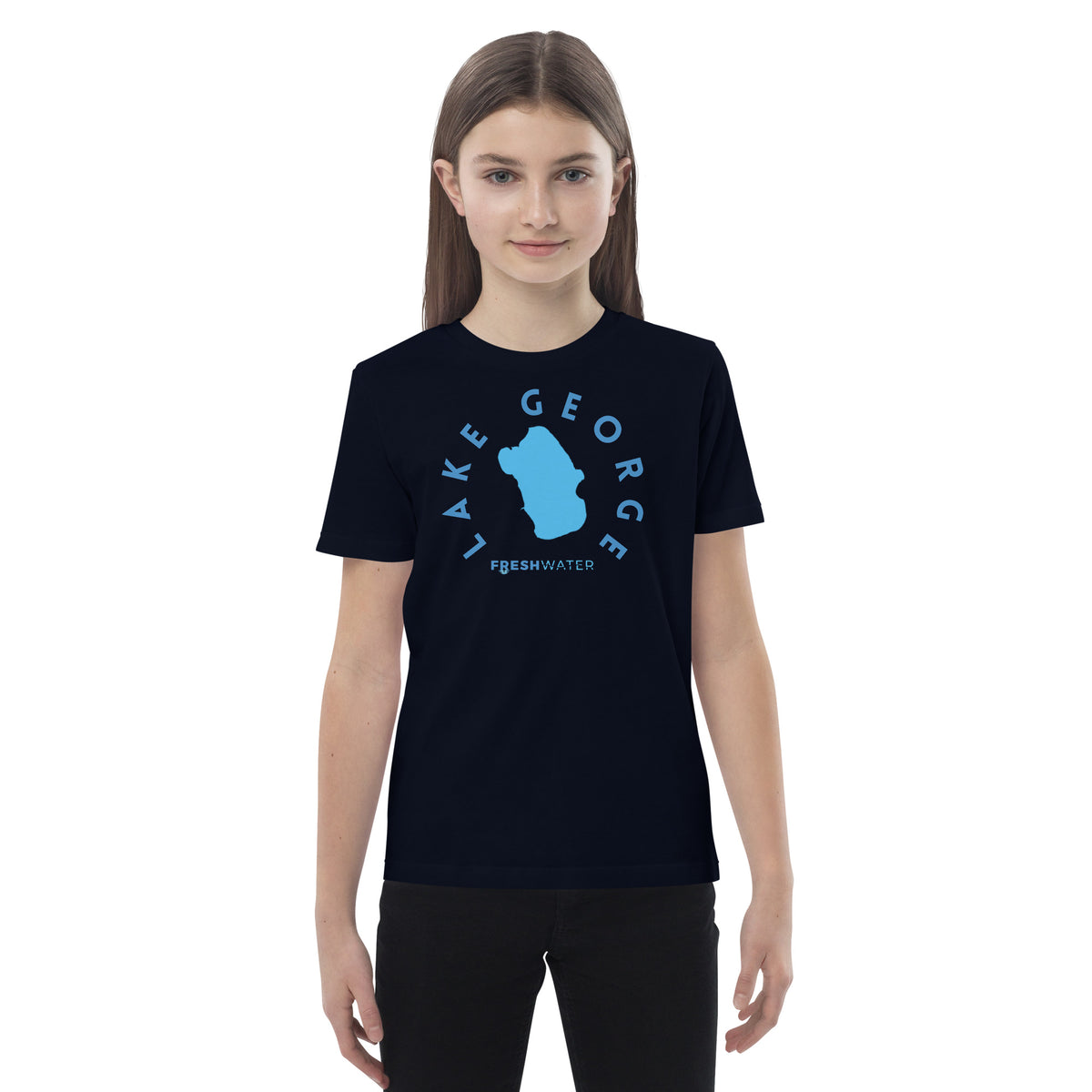 Lake George Florida Freshwater Blue Organic cotton kids t-shirt