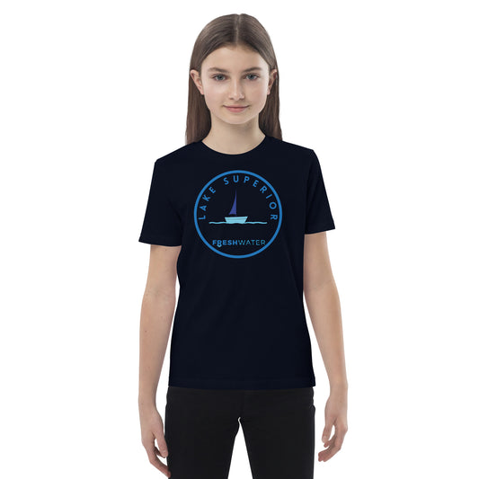 Lake Superior Freshwater Sailing Organic cotton kids t-shirt