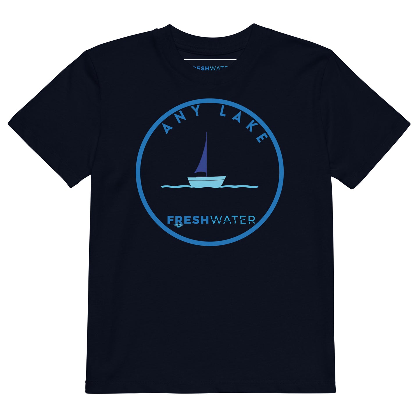Custom Freshwater Sailing Organic cotton kids t-shirt