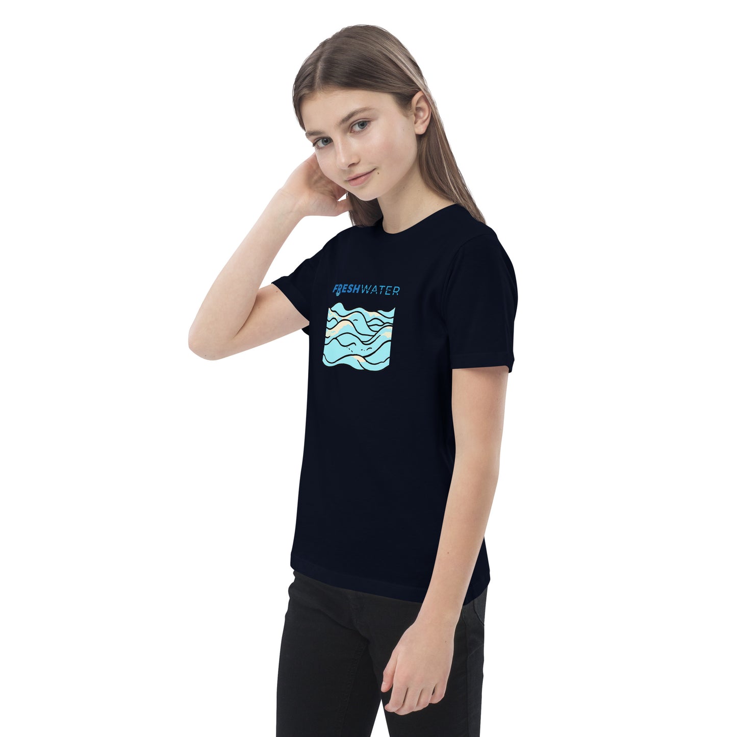 Freshwater Waves Organic cotton kids t-shirt