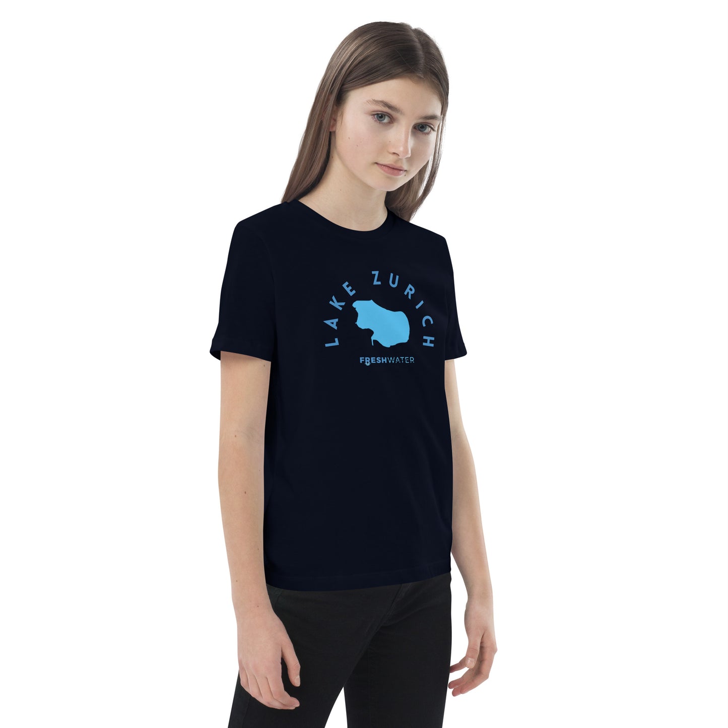 Lake Zurich Freshwater Blue Organic cotton kids t-shirt