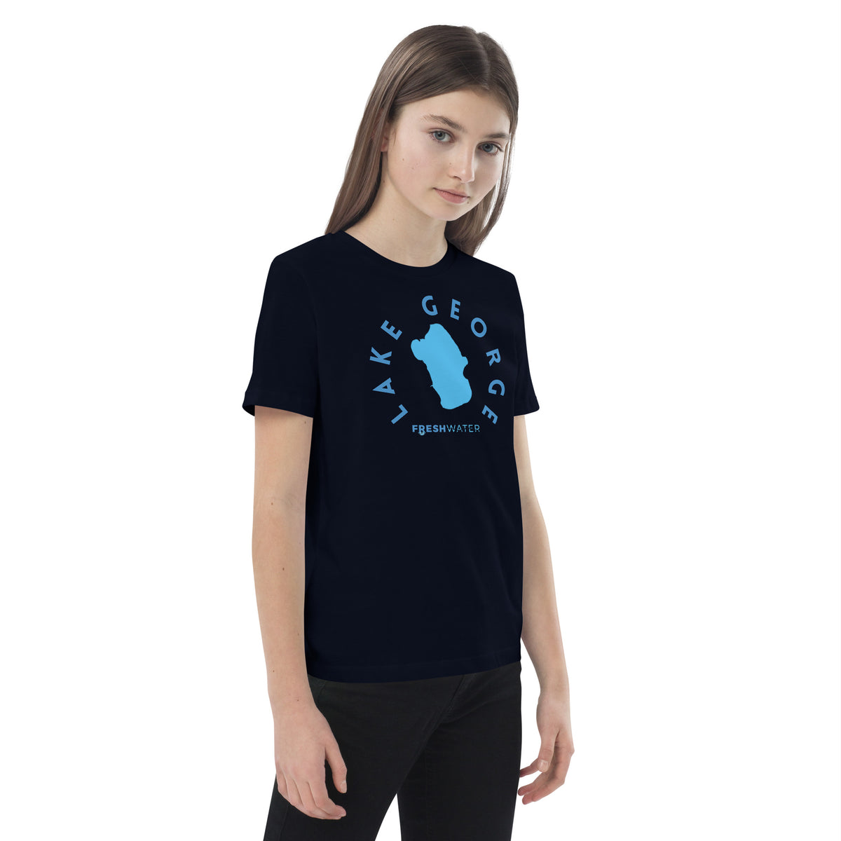 Lake George Florida Freshwater Blue Organic cotton kids t-shirt