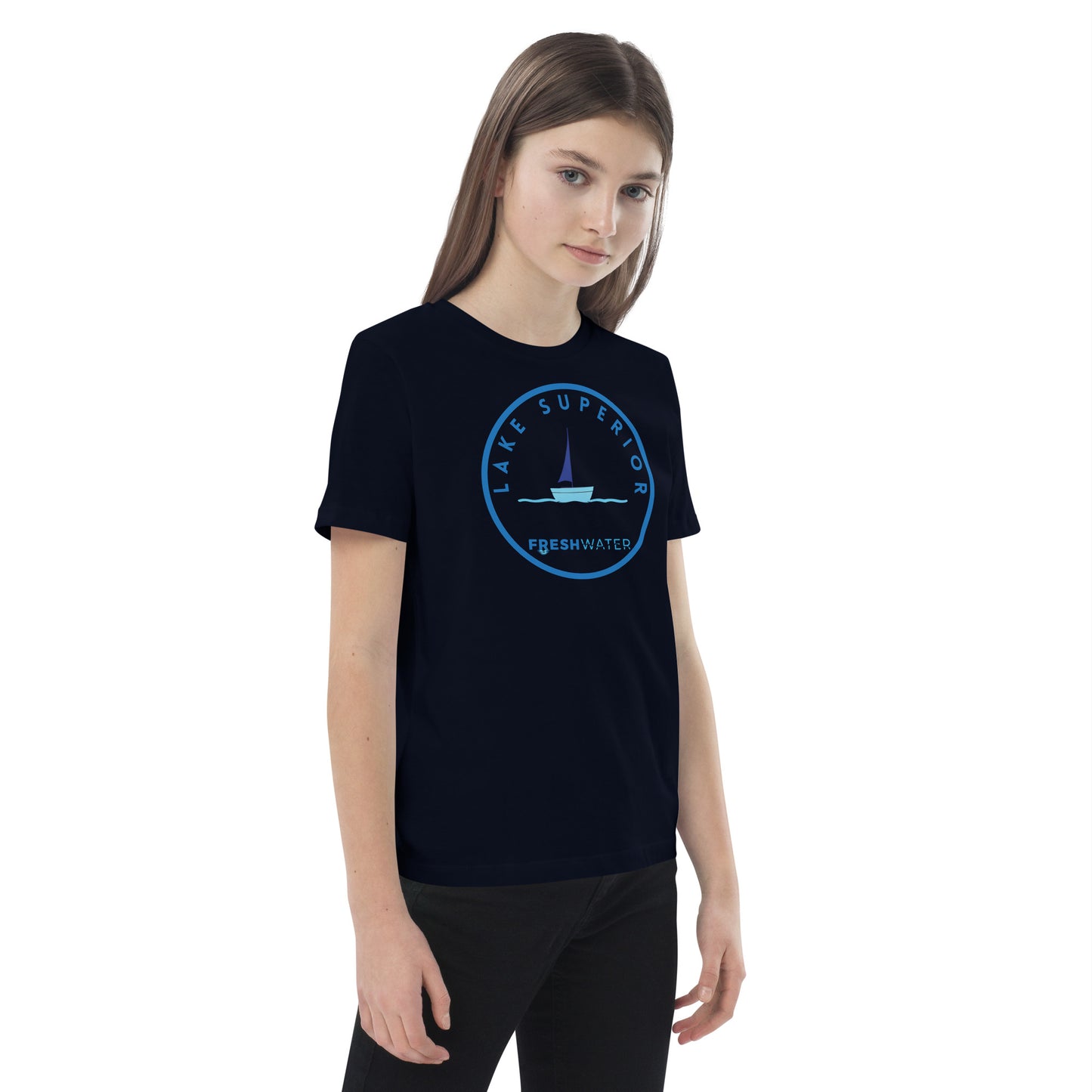 Lake Superior Freshwater Sailing Organic cotton kids t-shirt