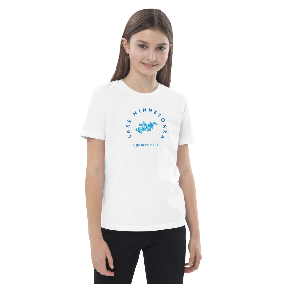Lake Minnetonka Freshwater Blue Organic cotton kids t-shirt