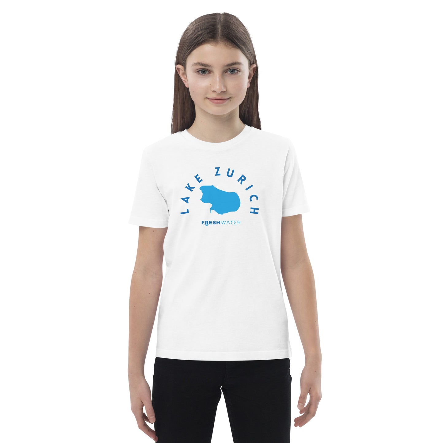 Lake Zurich Freshwater Blue Organic cotton kids t-shirt