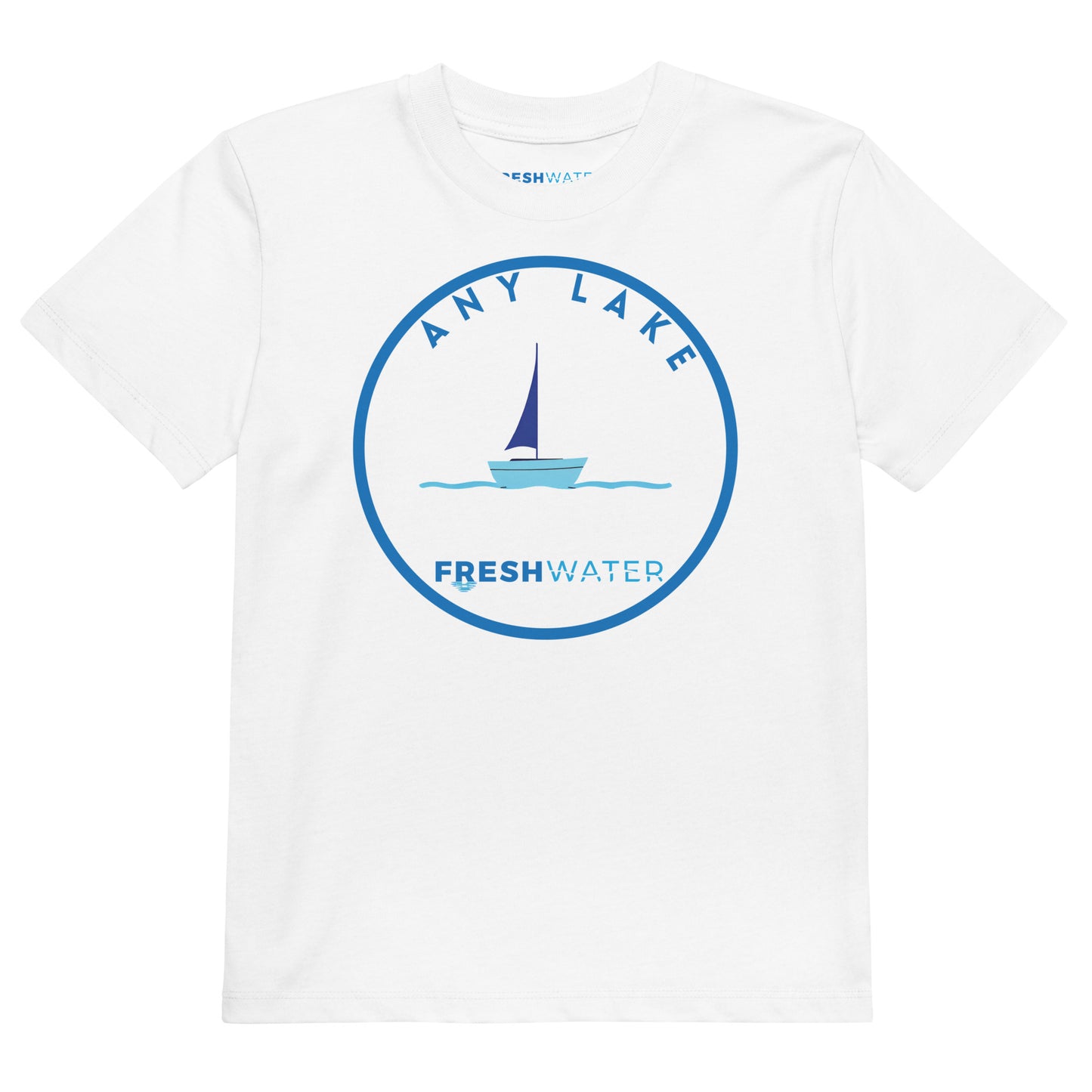 Custom Freshwater Sailing Organic cotton kids t-shirt