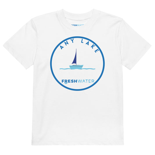 Custom Freshwater Sailing Organic cotton kids t-shirt