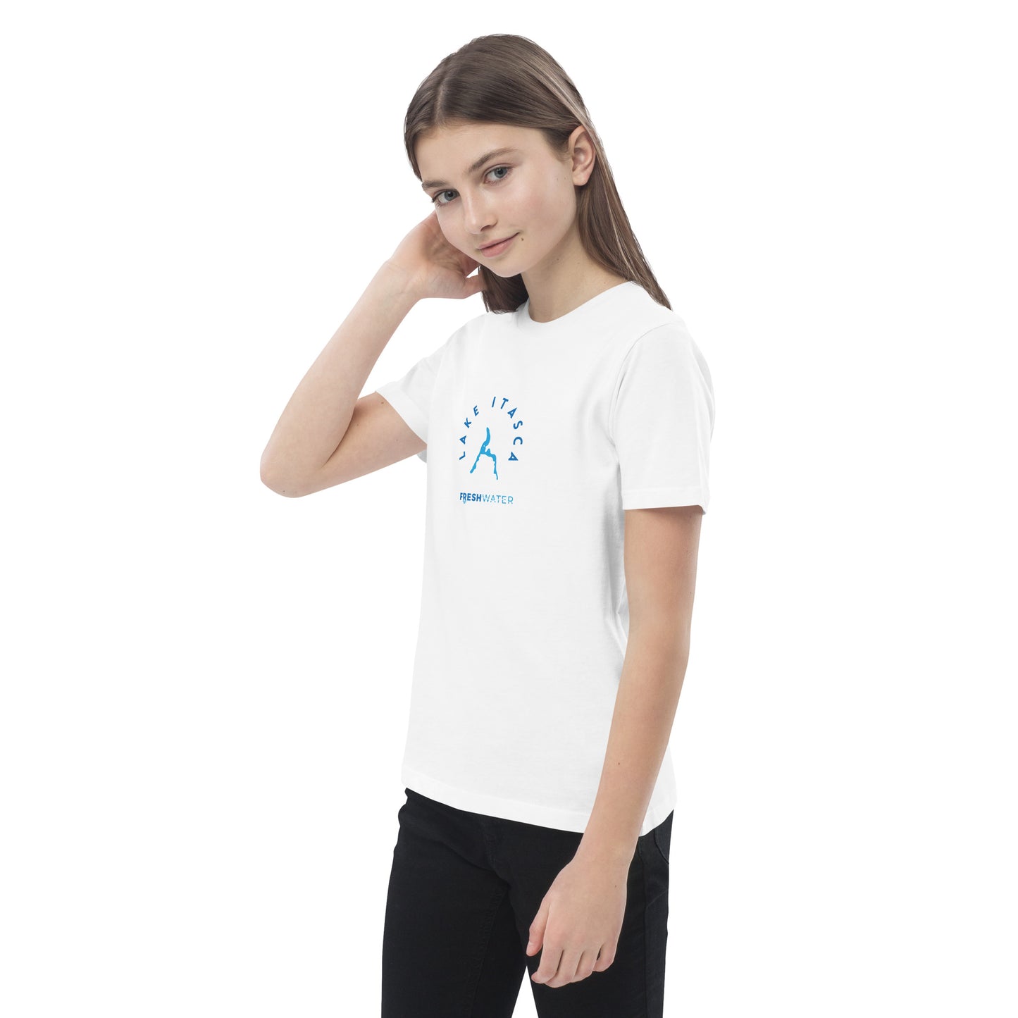Lake Itasca Freshwater Blue Organic cotton kids t-shirt
