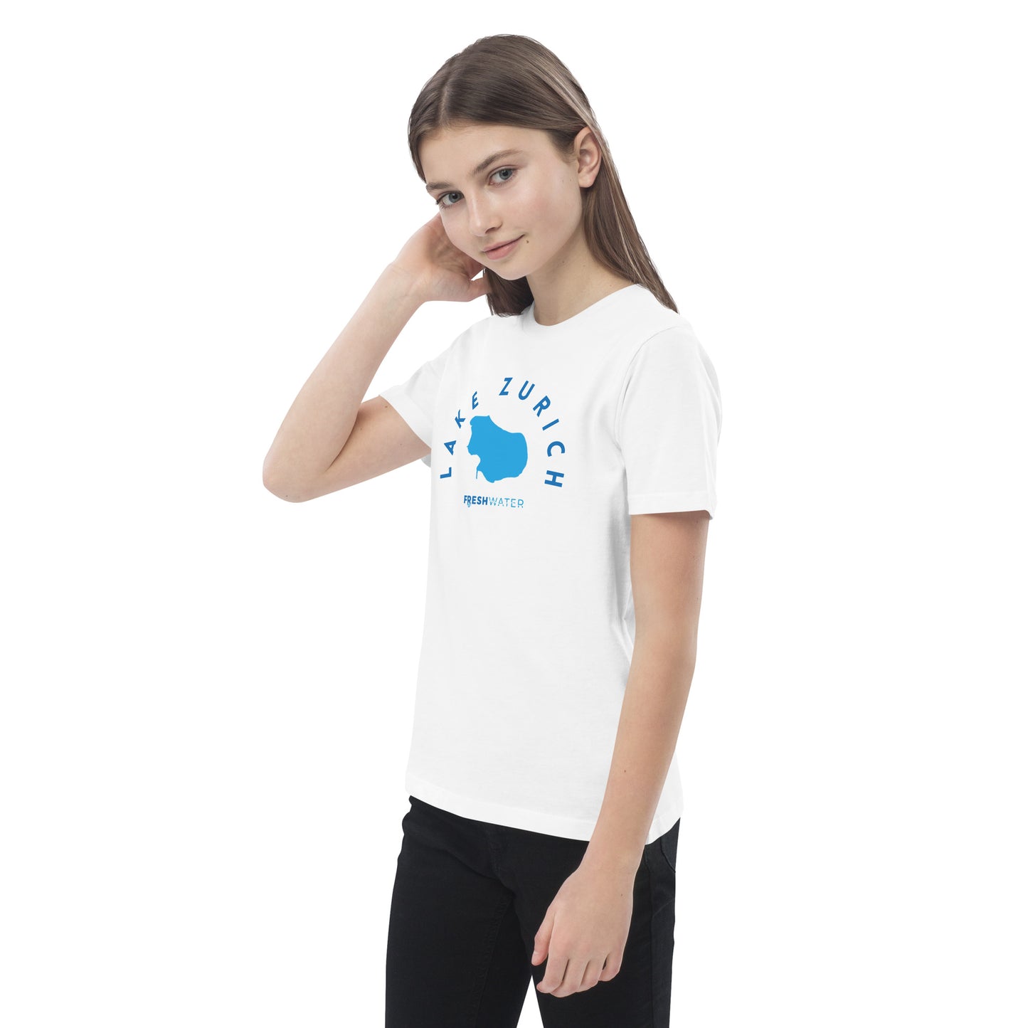 Lake Zurich Freshwater Blue Organic cotton kids t-shirt