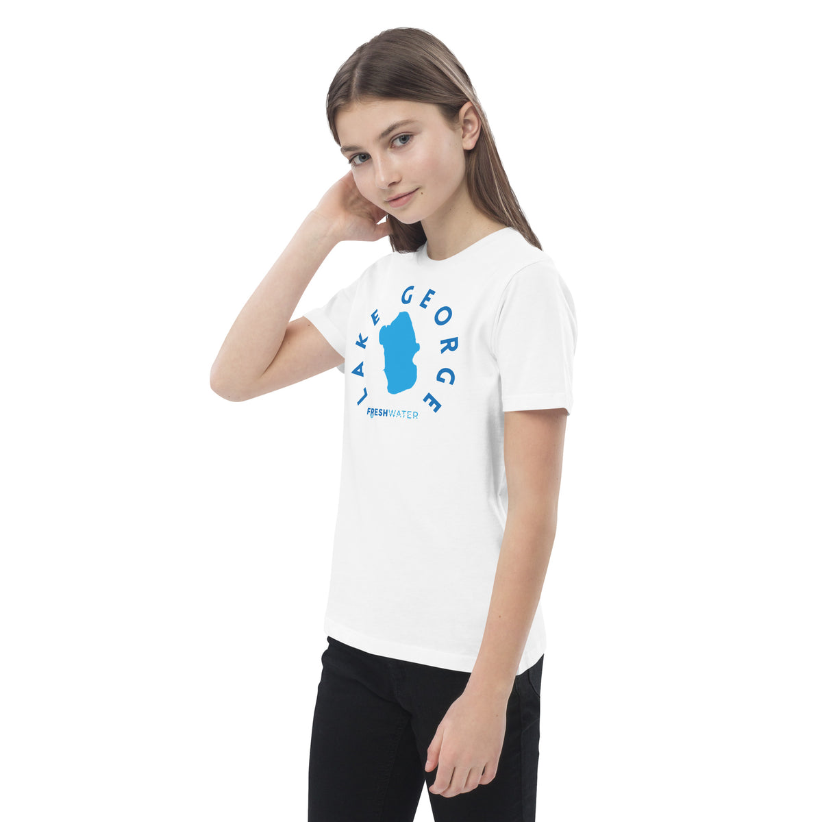 Lake George Florida Freshwater Blue Organic cotton kids t-shirt