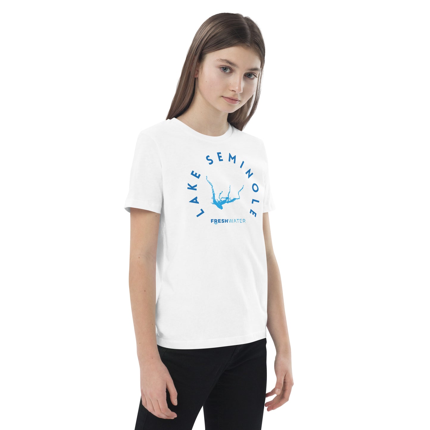 Lake Seminole Florida Freshwater Blue Organic cotton kids t-shirt