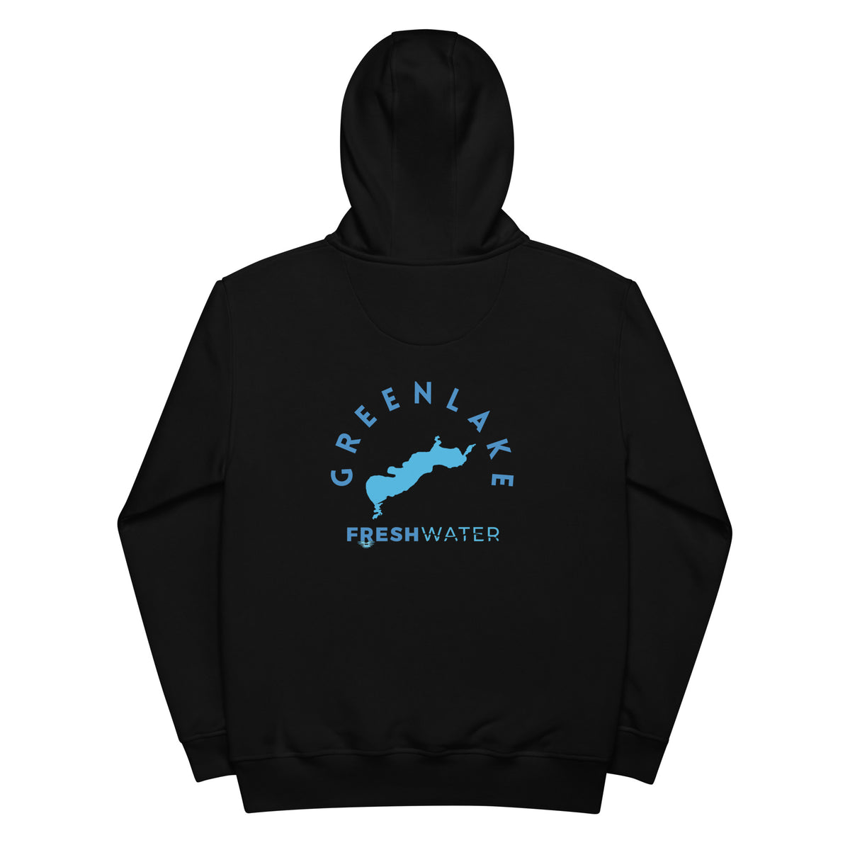 Green Lake Freshwater Blue Premium eco hoodie