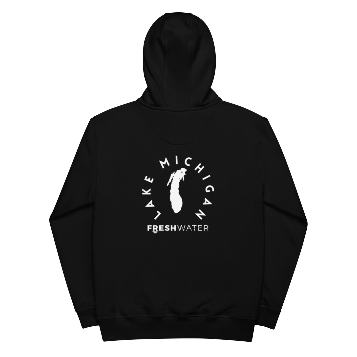 Lake Michigan Black Premium eco hoodie