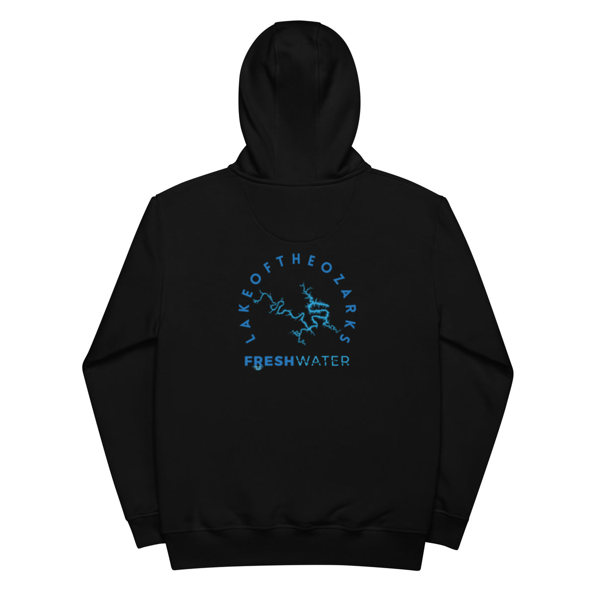 Lake of the Ozarks Freshwater Blue Premium eco hoodie