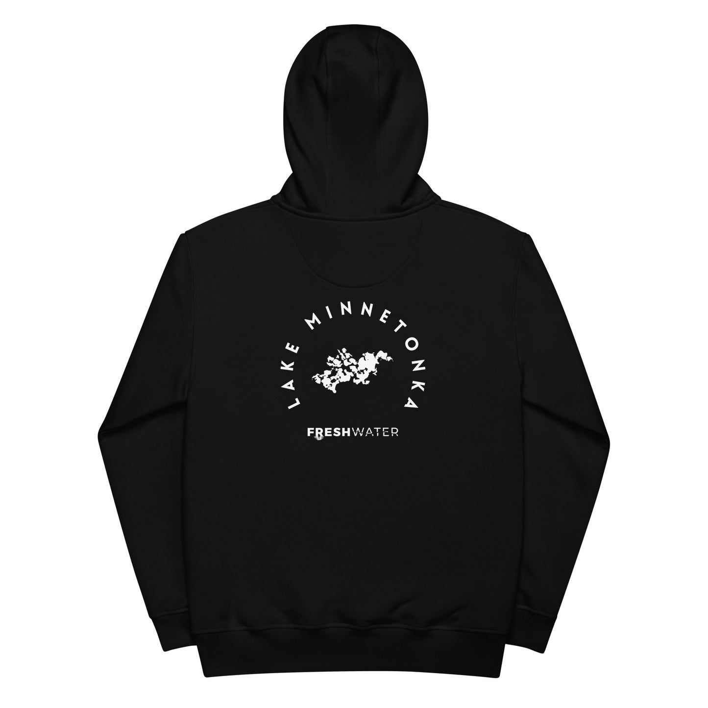 Lake Minnetonka Freshwater Black/White Premium eco hoodie