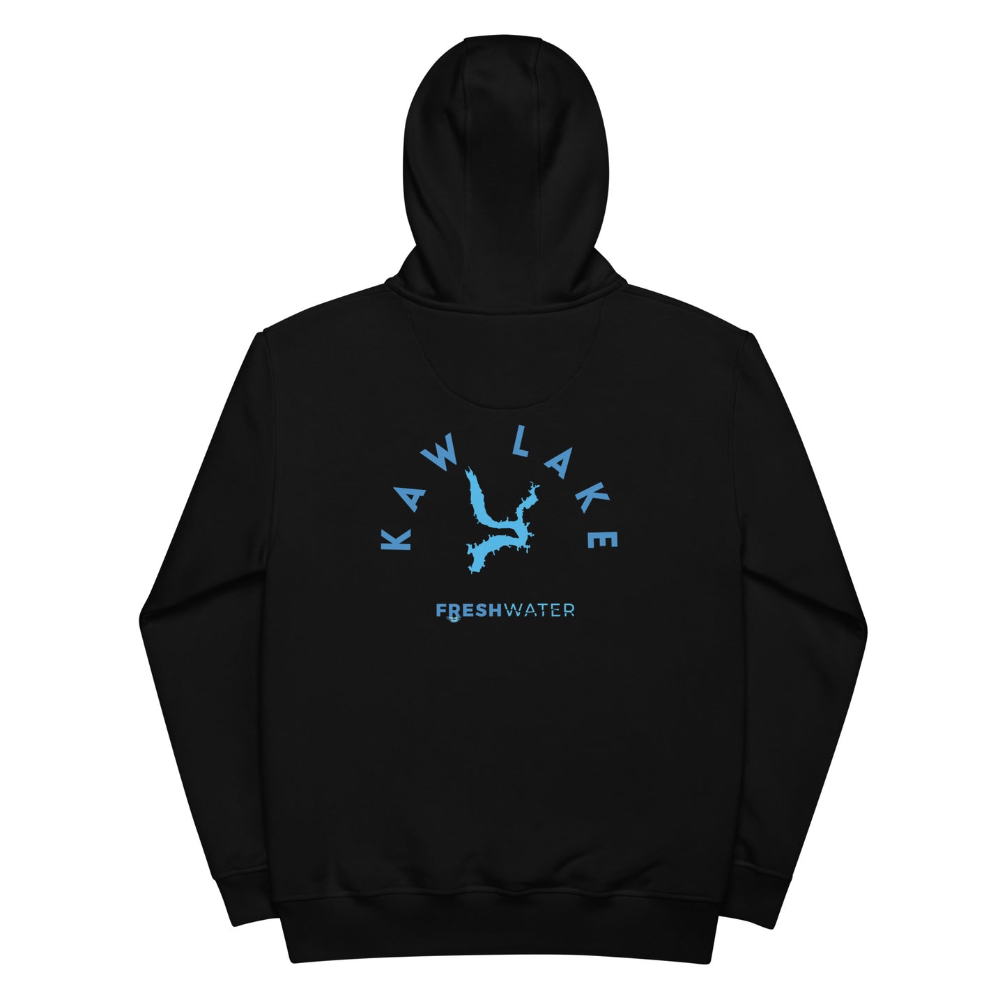 Kaw Lake Oklahoma Freshwater Blue Premium eco hoodie