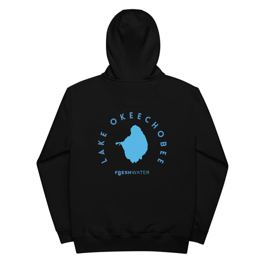 Lake Okeechobee Freshwater Blue Premium eco hoodie