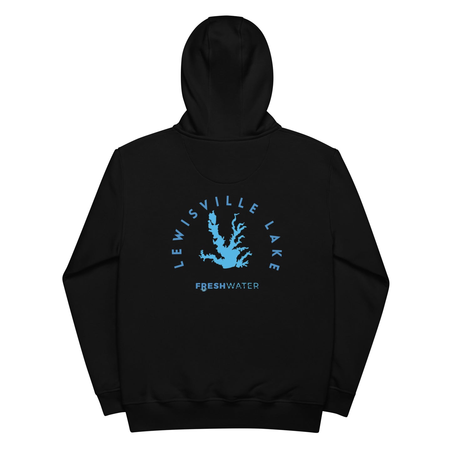 Lewisville Lake Texas Freshwater Blue Premium eco hoodie