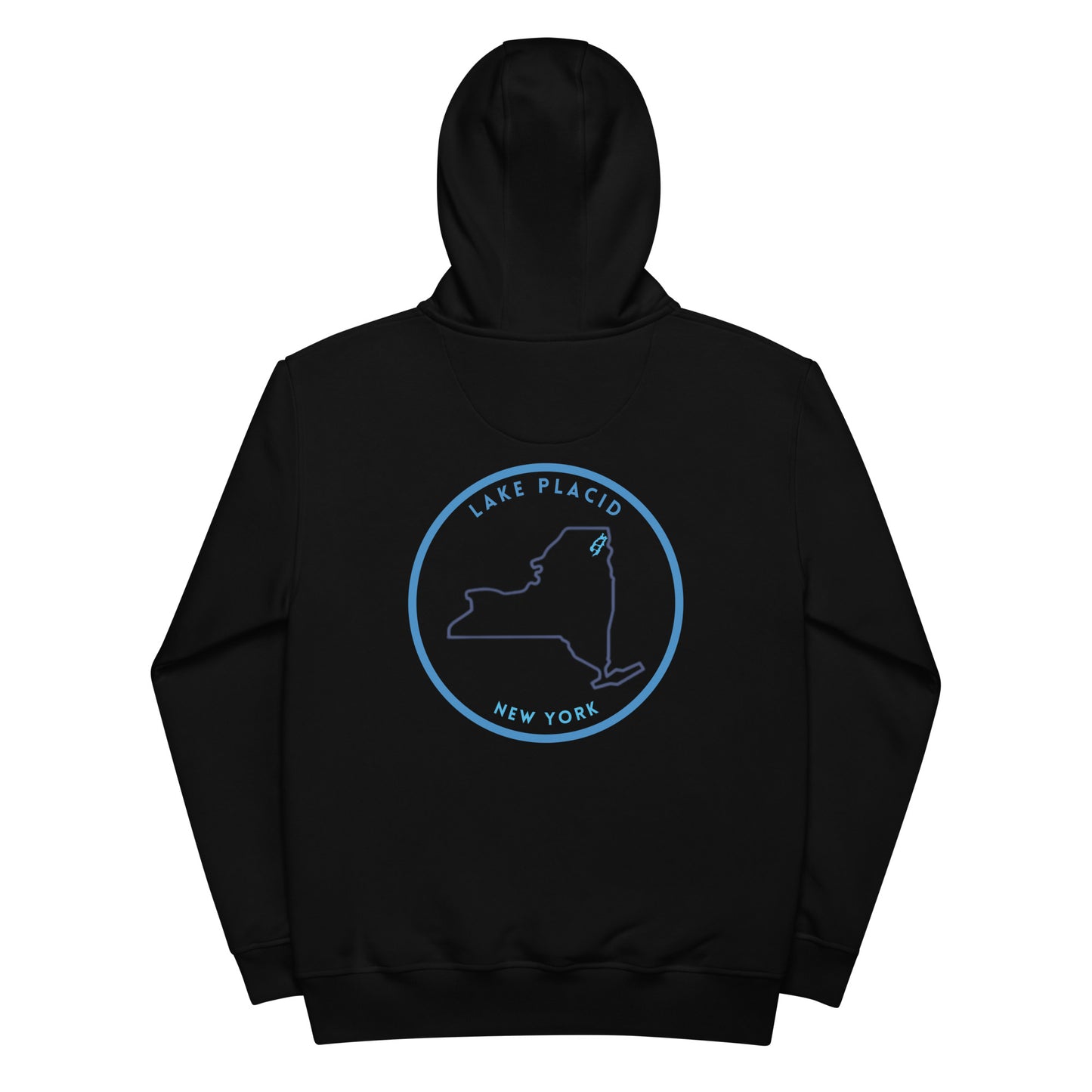 Lake Placid New York Freshwater NY Outline Premium eco hoodie