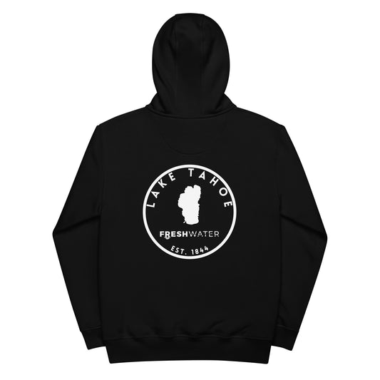 Lake Tahoe California Nevada Freshwater LO BW Premium eco hoodie