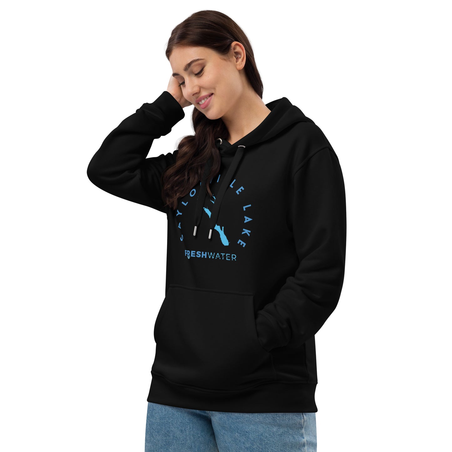 Saylorville Lake Freshwater Blue Premium eco hoodie