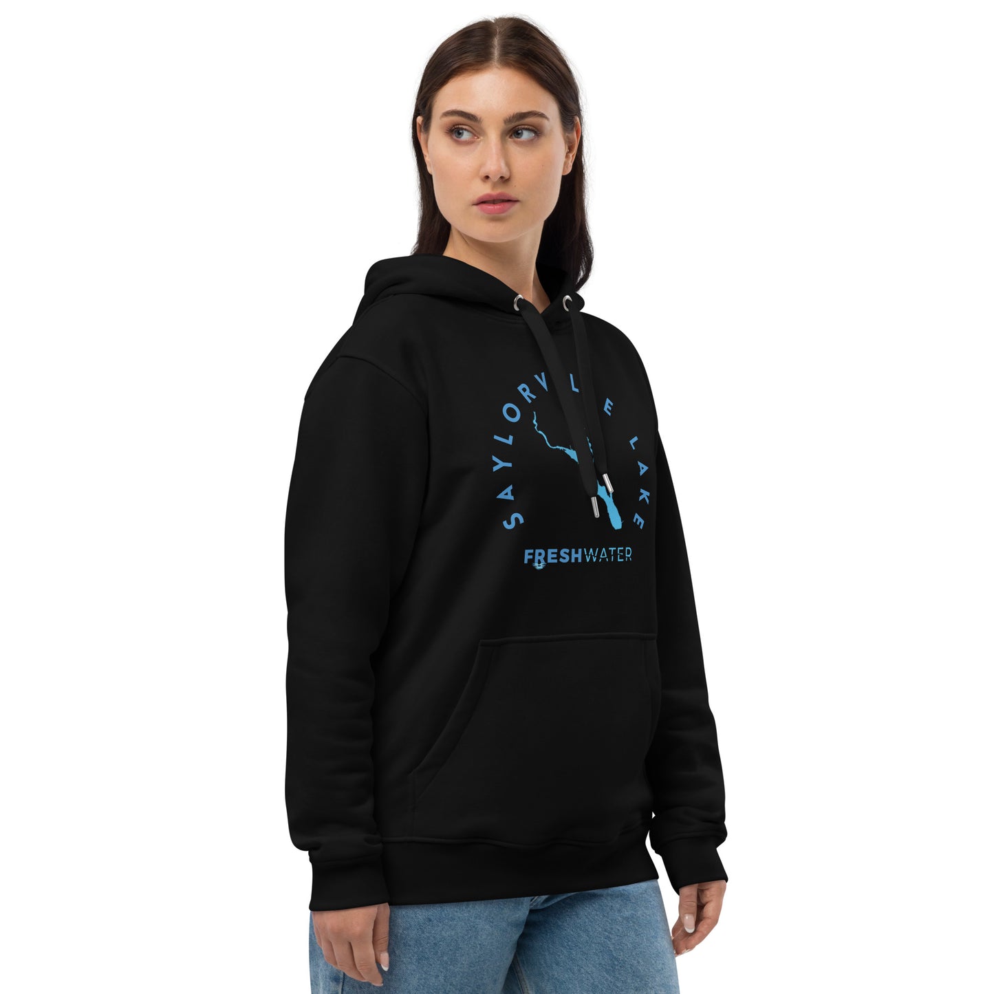 Saylorville Lake Freshwater Blue Premium eco hoodie