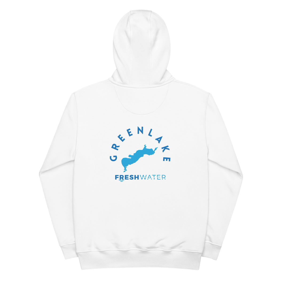Green Lake Freshwater Blue Premium eco hoodie