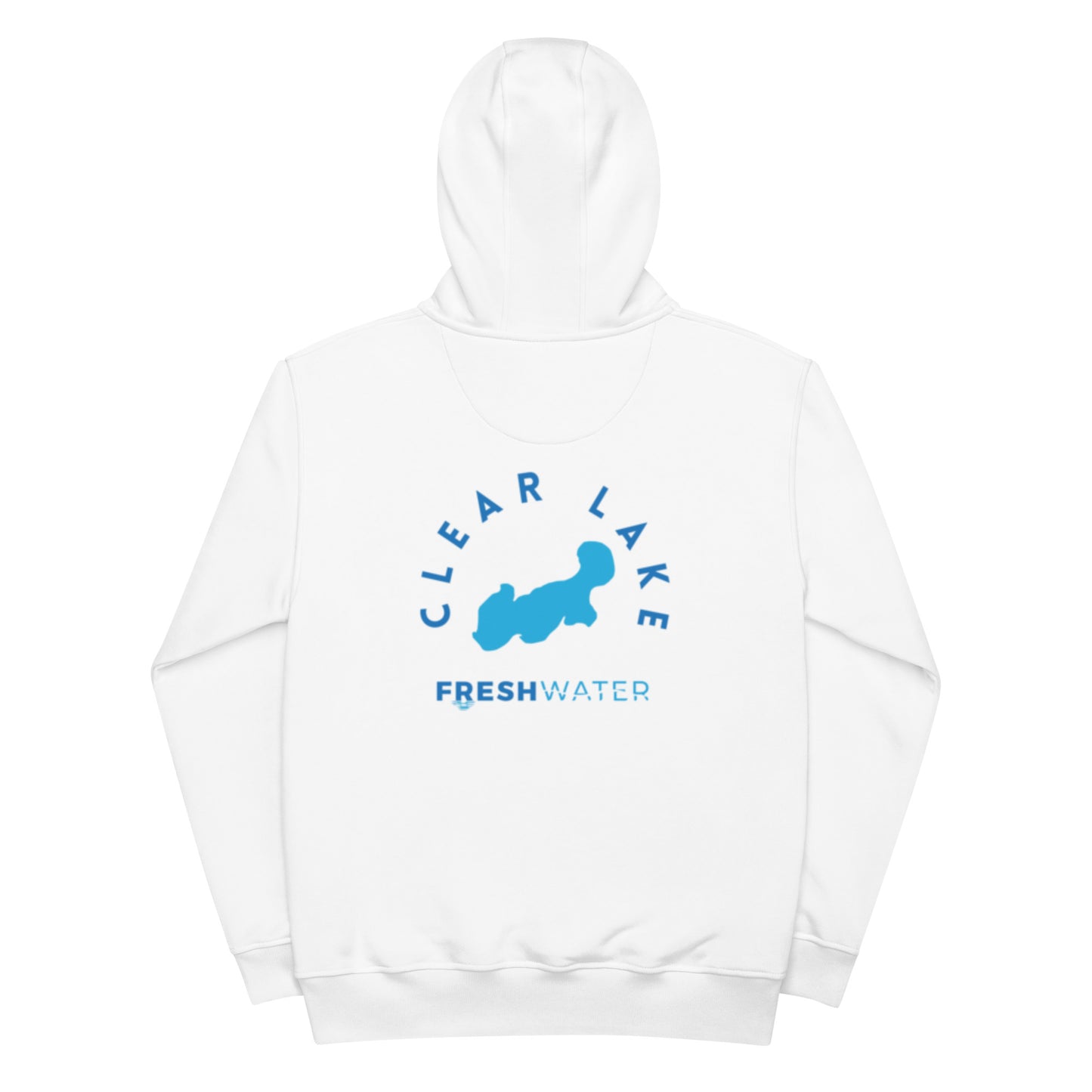 Clear Lake Iowa Freshwater Black/Blue Premium eco hoodie