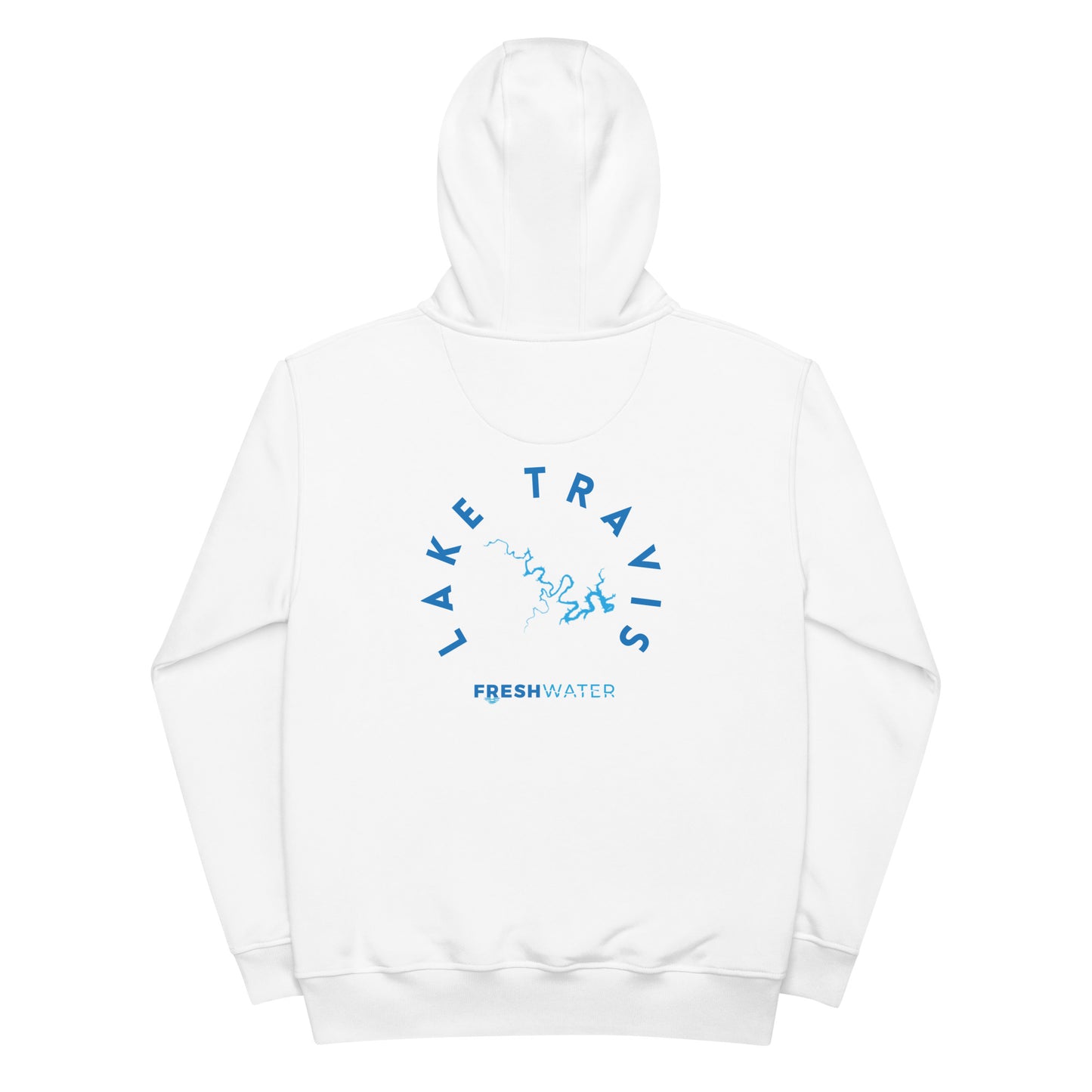 Lake Travis Texas Freshwater Blue Premium eco hoodie