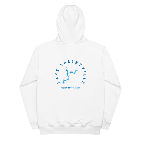 Lake Shelbyville Illinois Freshwater Blue Premium eco hoodie