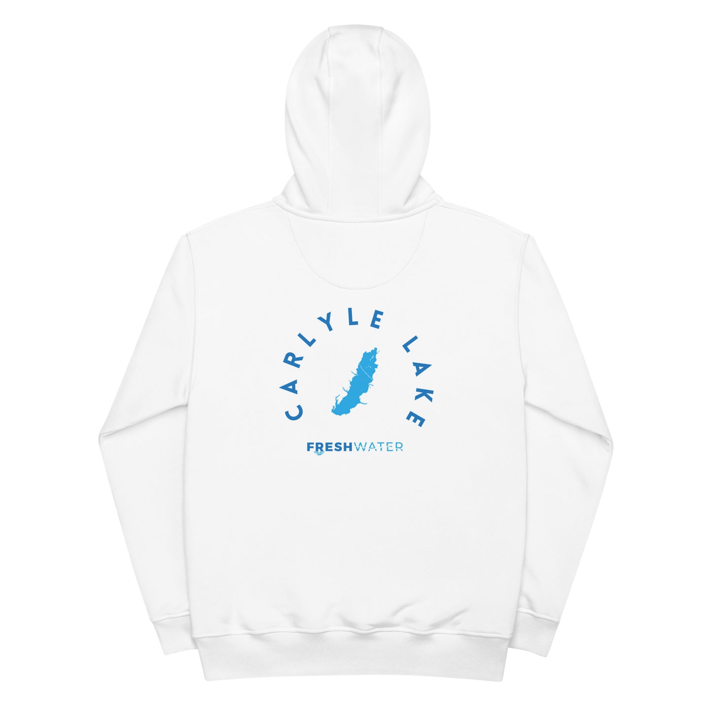 Carlyle Lake Illinois Freshwater Blue Premium eco hoodie