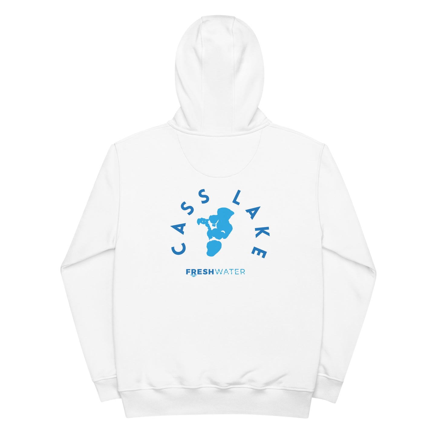 Cass Lake Minnesota Freshwater Blue Premium eco hoodie