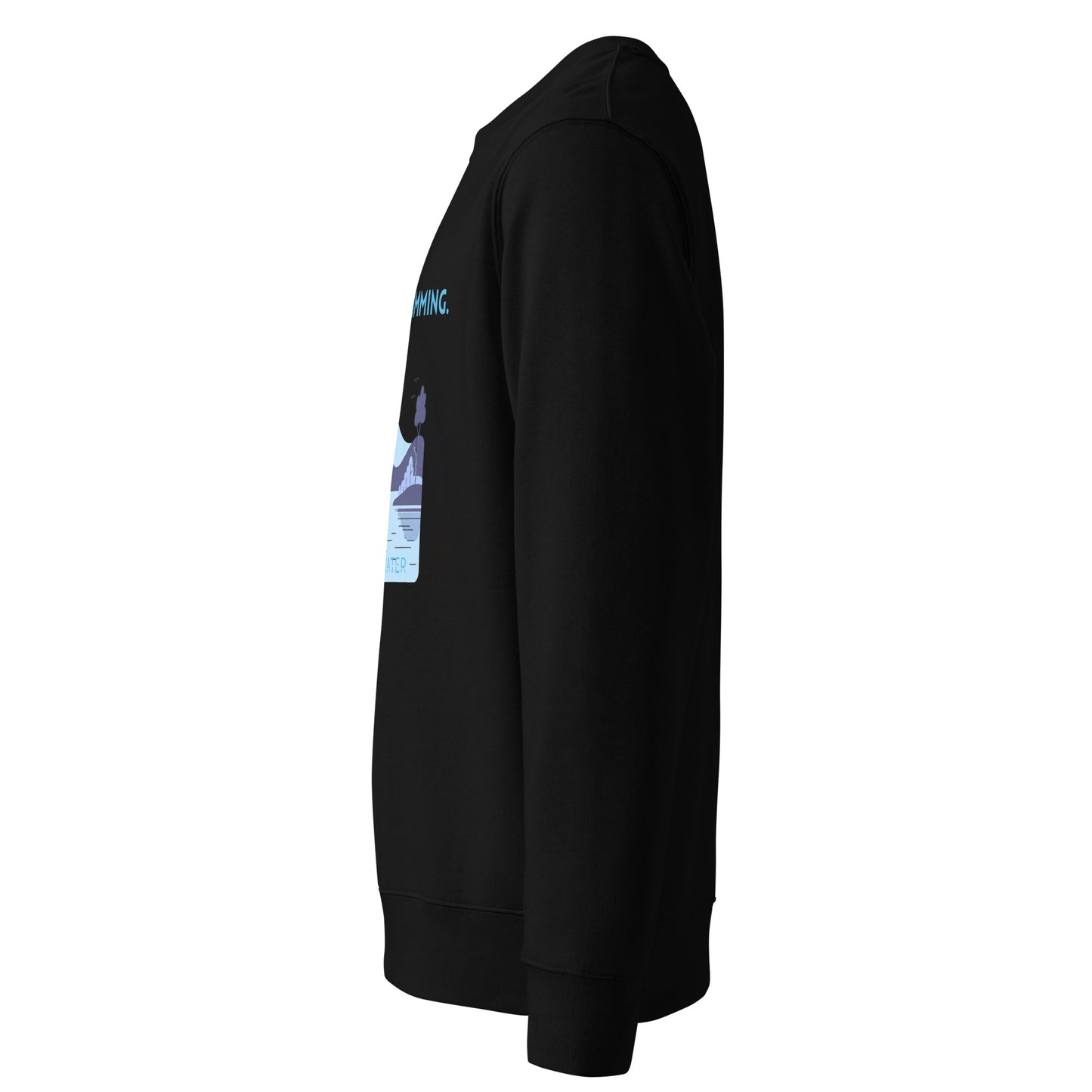 Freshwater Night Swimming Blue Unisex eco sweatshirt