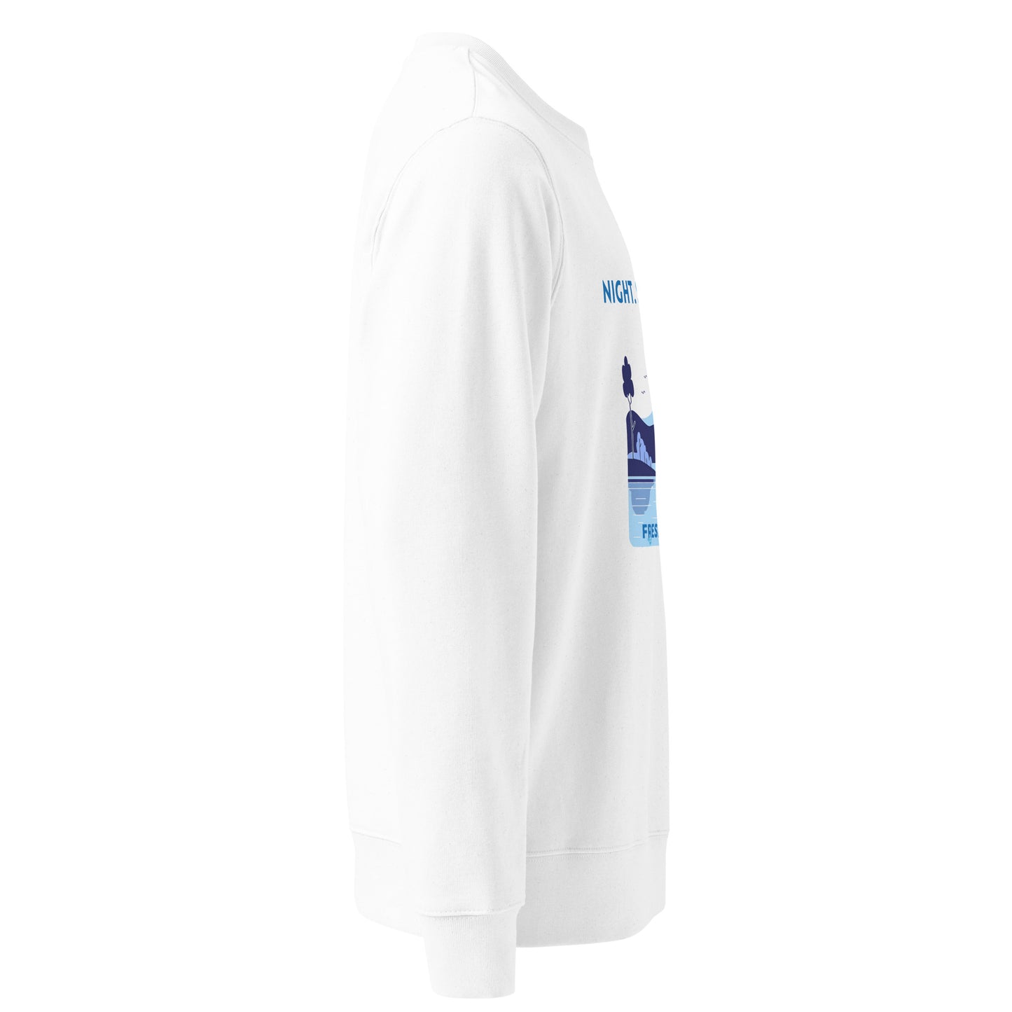 Freshwater Night Swimming Blue Unisex eco sweatshirt