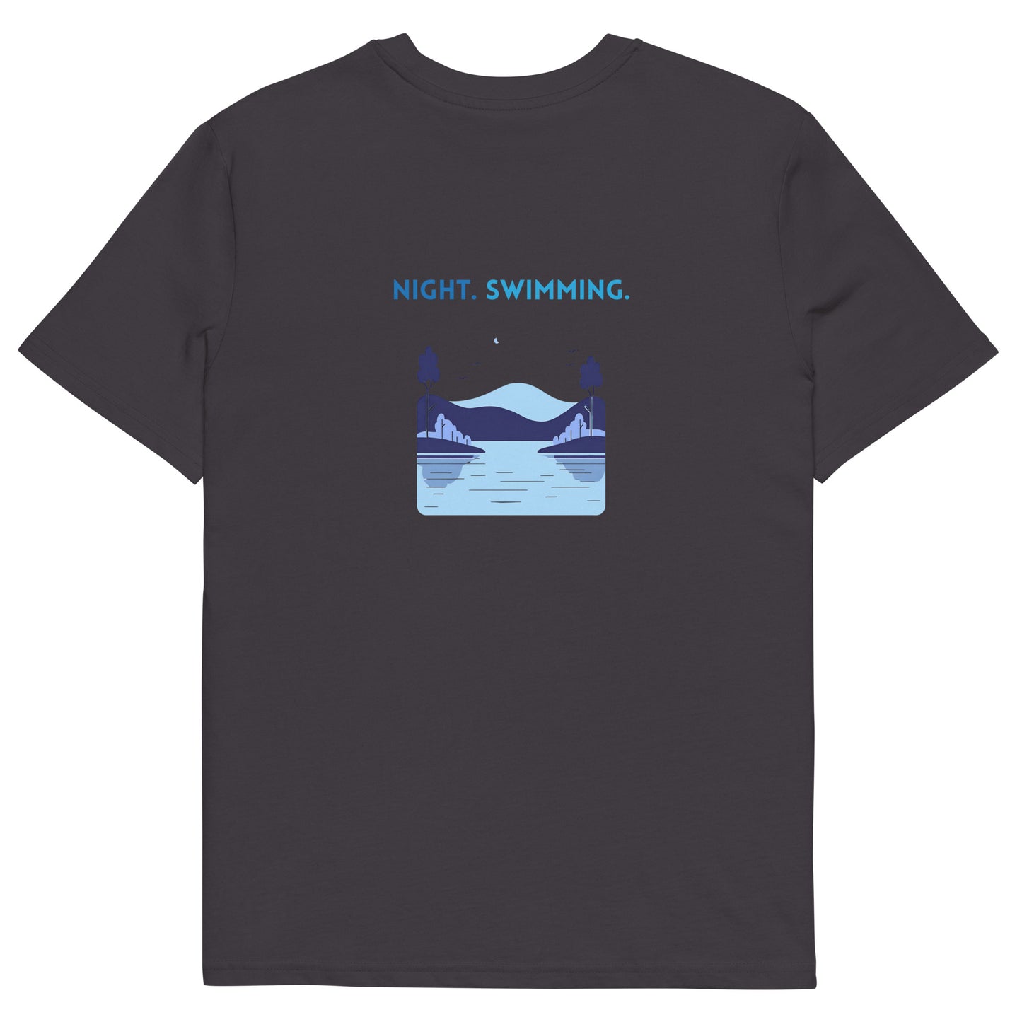 Freshwater Night Swimming Blue Unisex organic cotton t-shirt