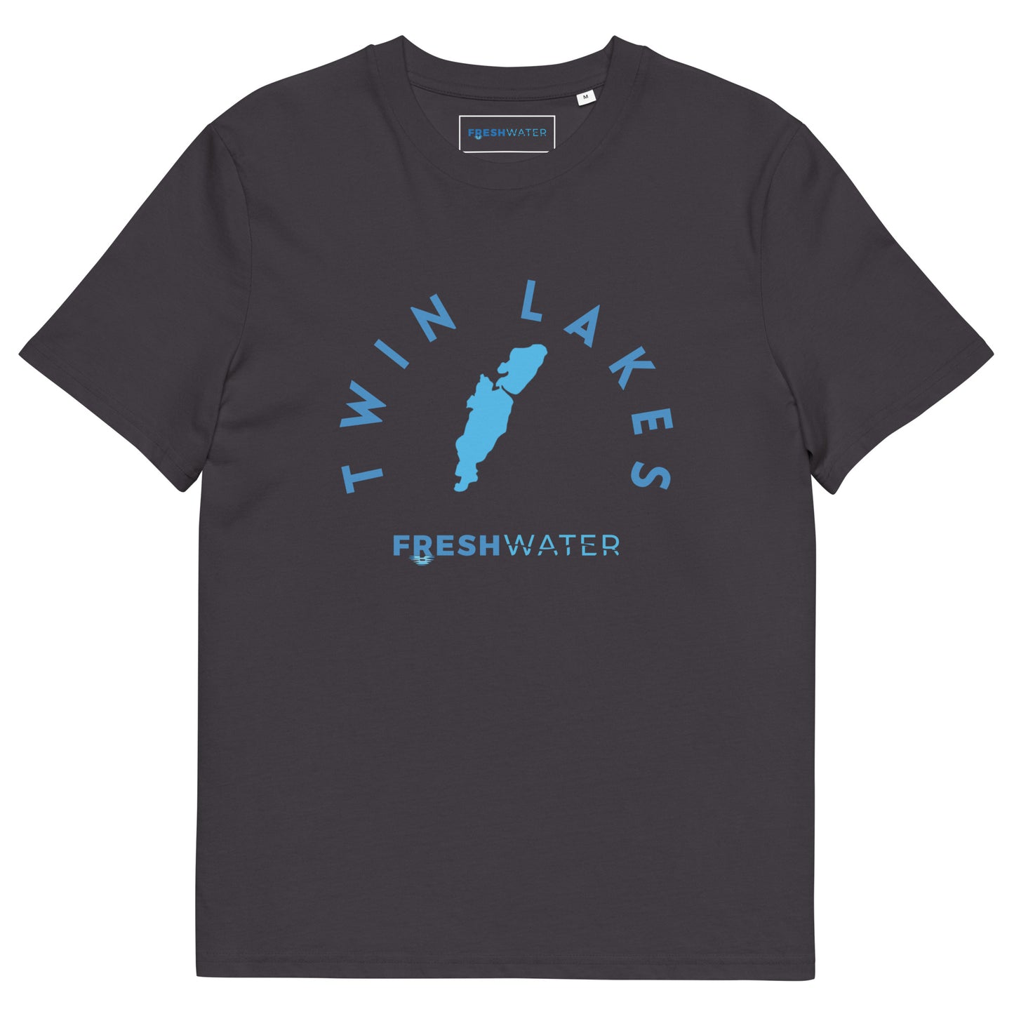Twin Lakes Wisconsin Freshwater Blue Unisex organic cotton t-shirt
