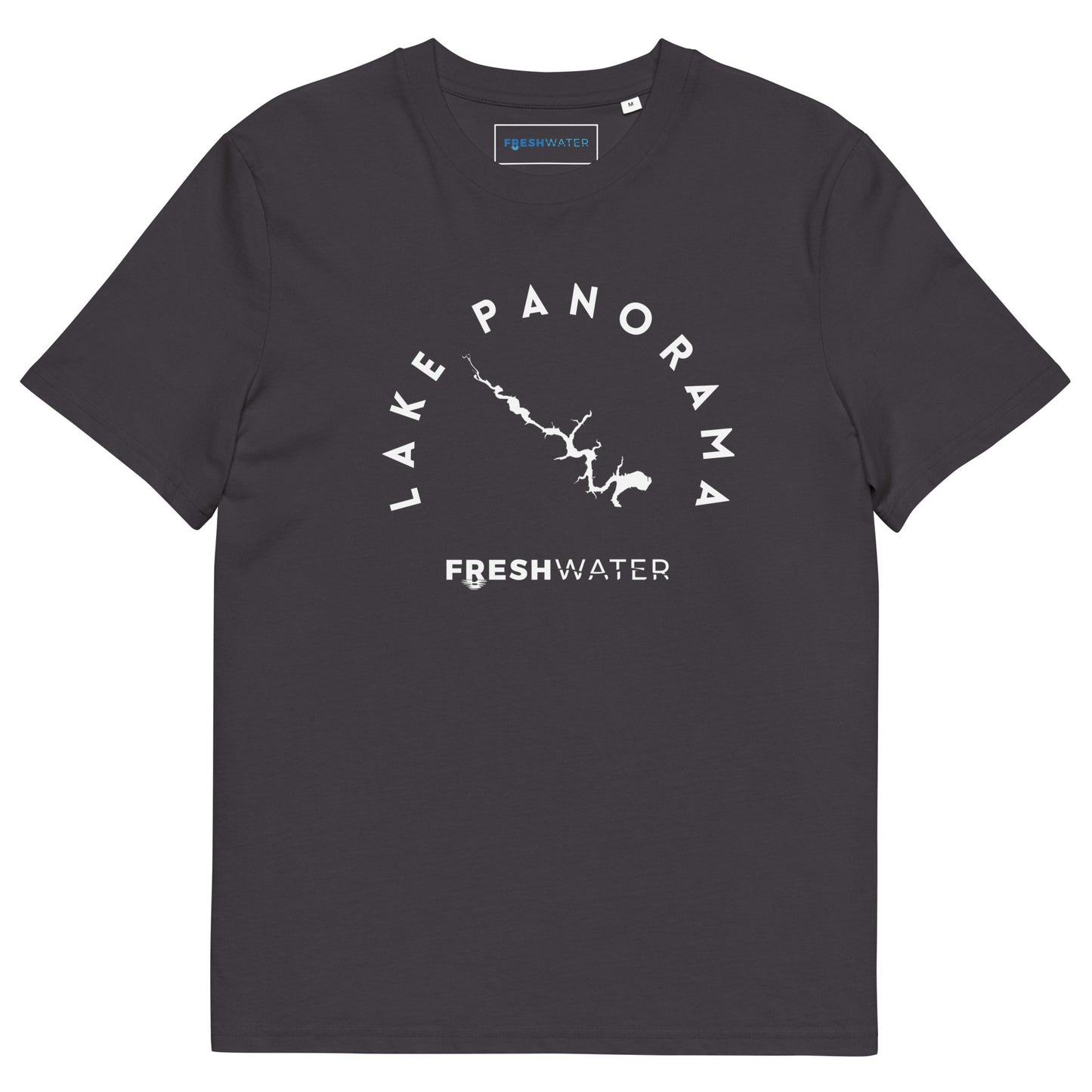 Lake Panorama Freshwater BW Unisex organic cotton t-shirt