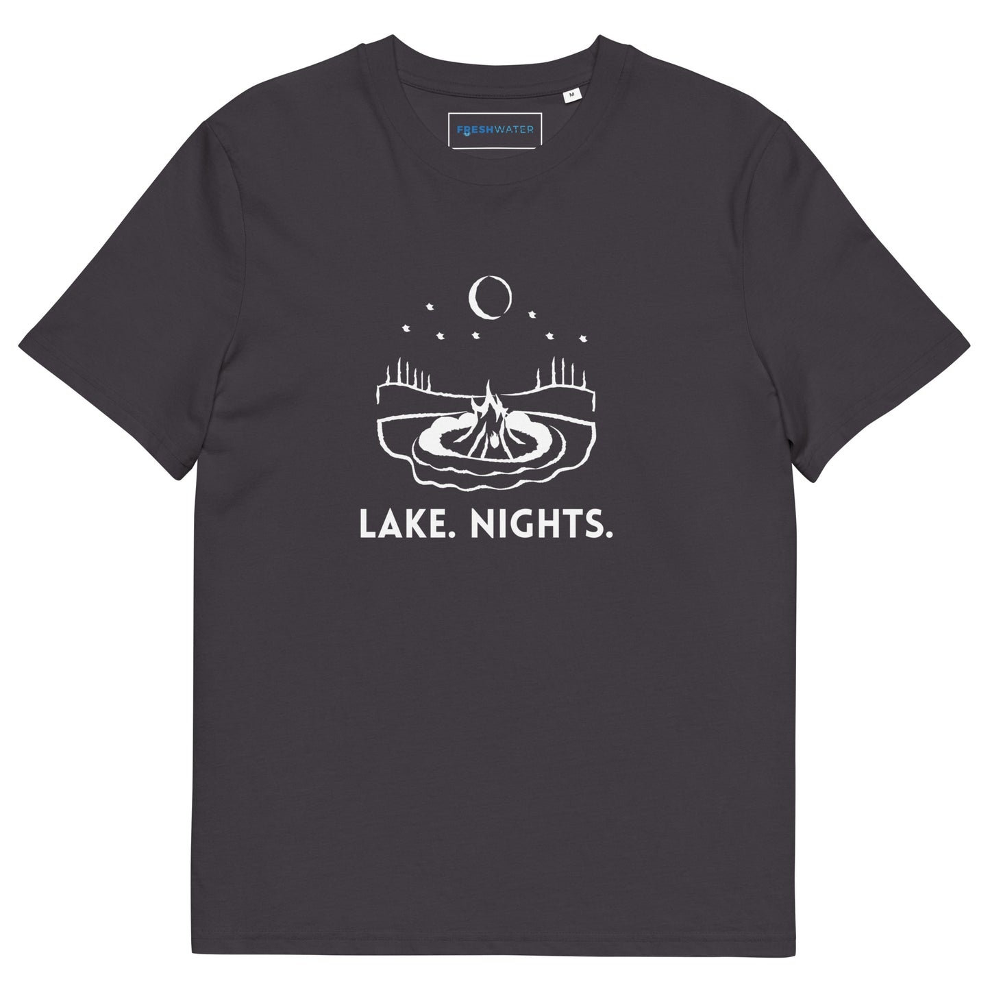 Lake. Nights. Freshwater BW Unisex organic cotton t-shirt