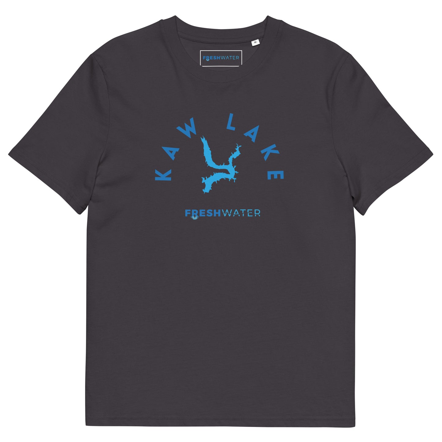 Kaw Lake Oklahoma Freshwater Blue Unisex organic cotton t-shirt