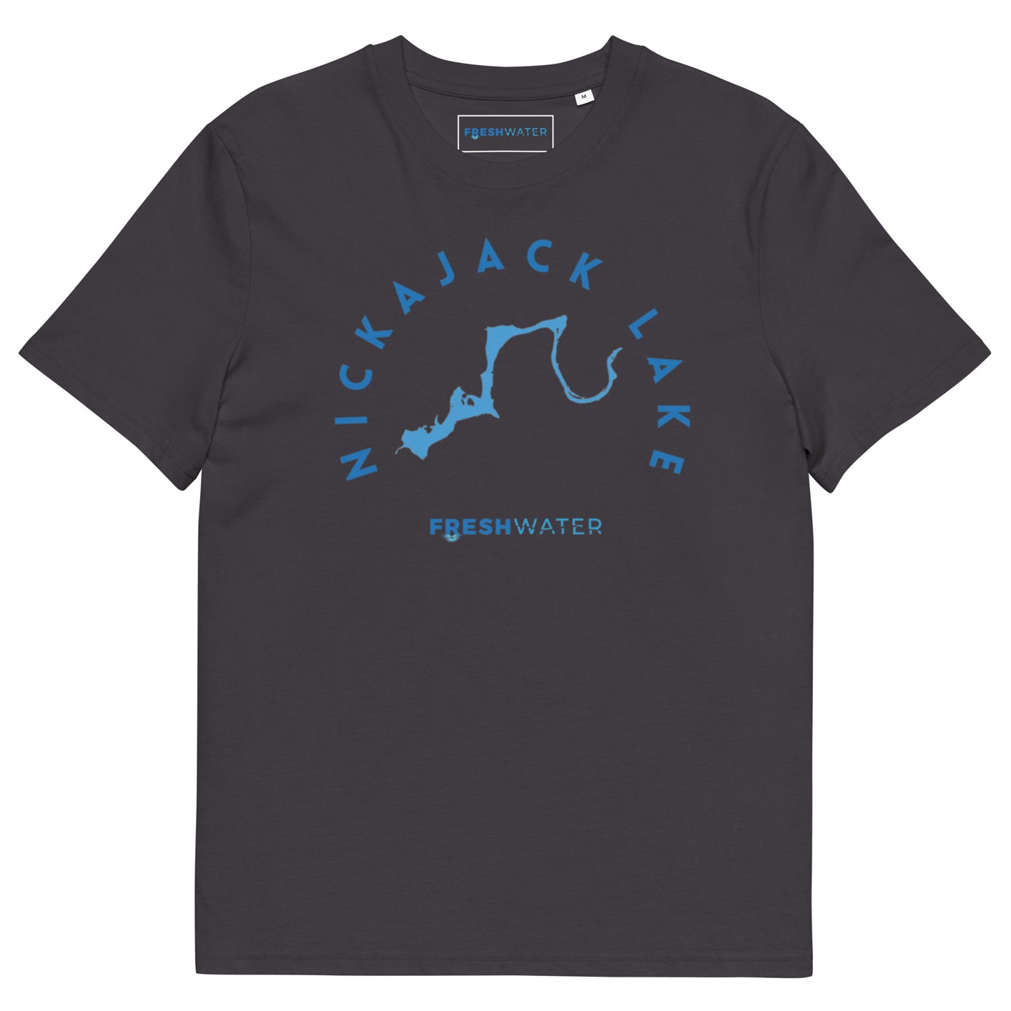 Nickajack Lake Tennessee Freshwater Blue Unisex organic cotton t-shirt