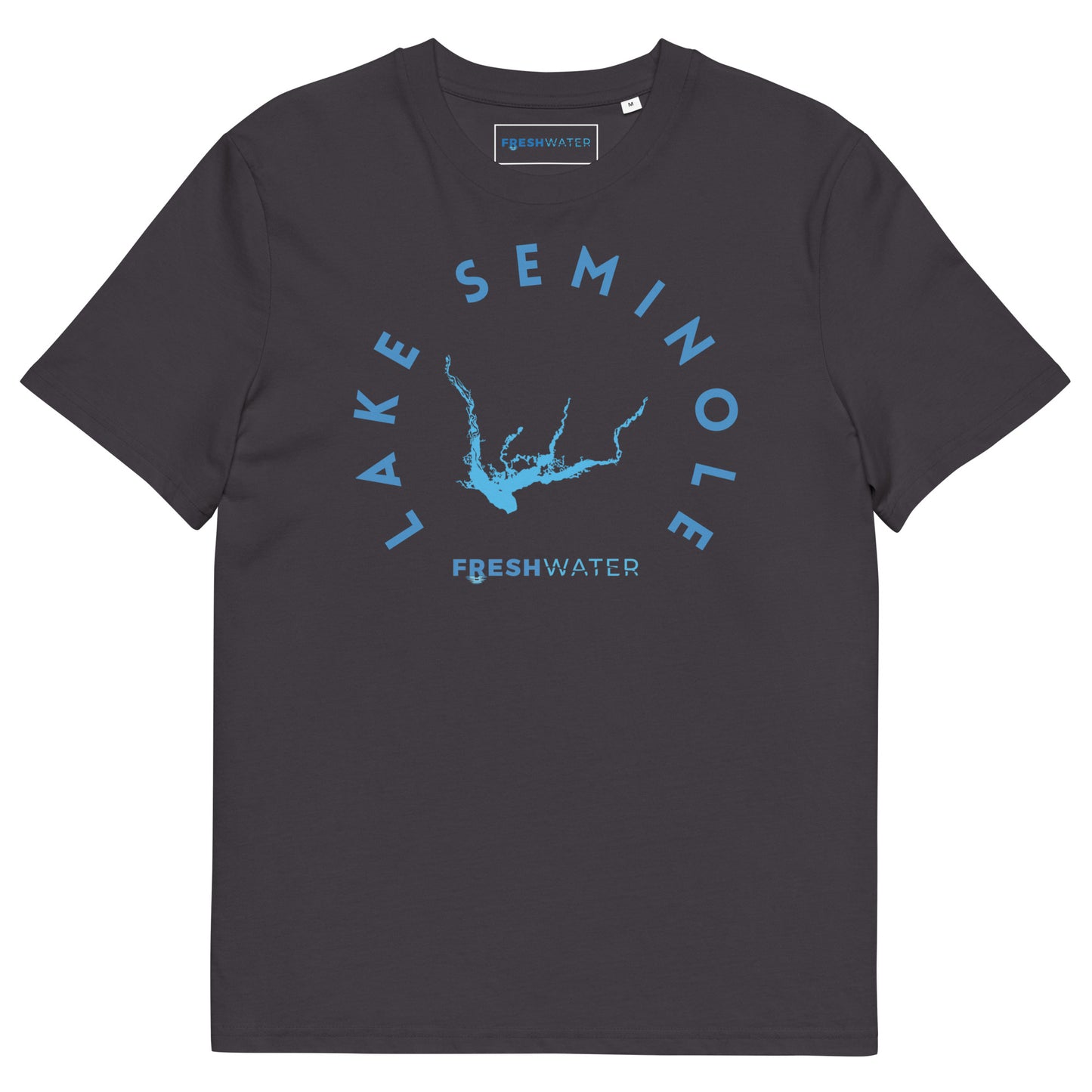 Lake Seminole Florida Freshwater Blue Unisex organic cotton t-shirt