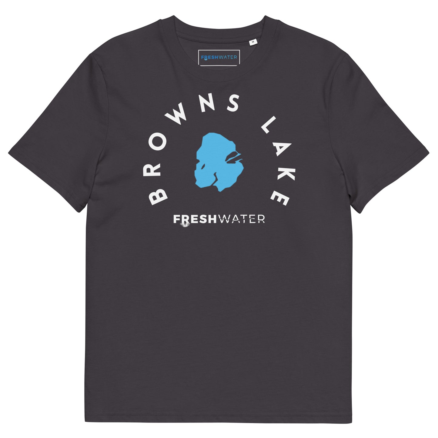 Browns Lake Wisconsin Freshwater WB Unisex organic cotton t-shirt