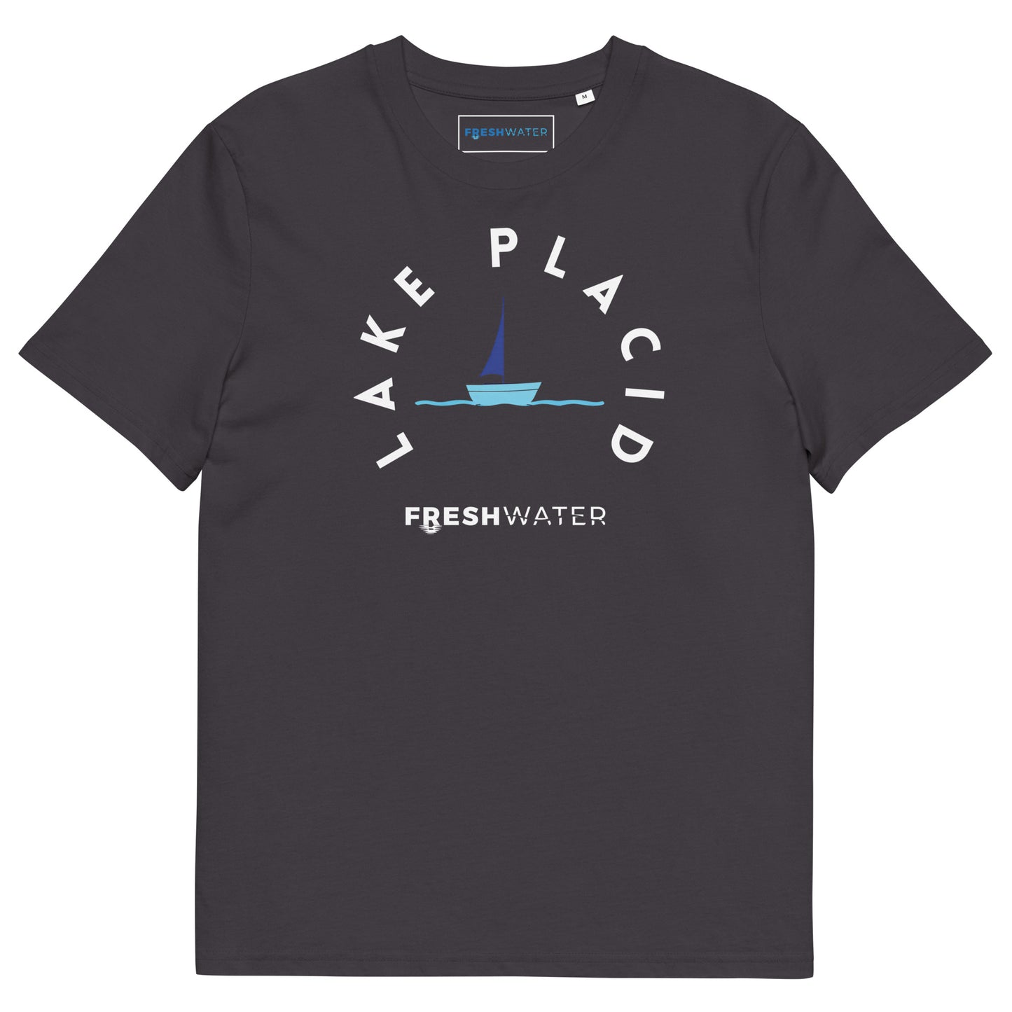 Lake Placid New York Freshwater Sailing Unisex organic cotton t-shirt