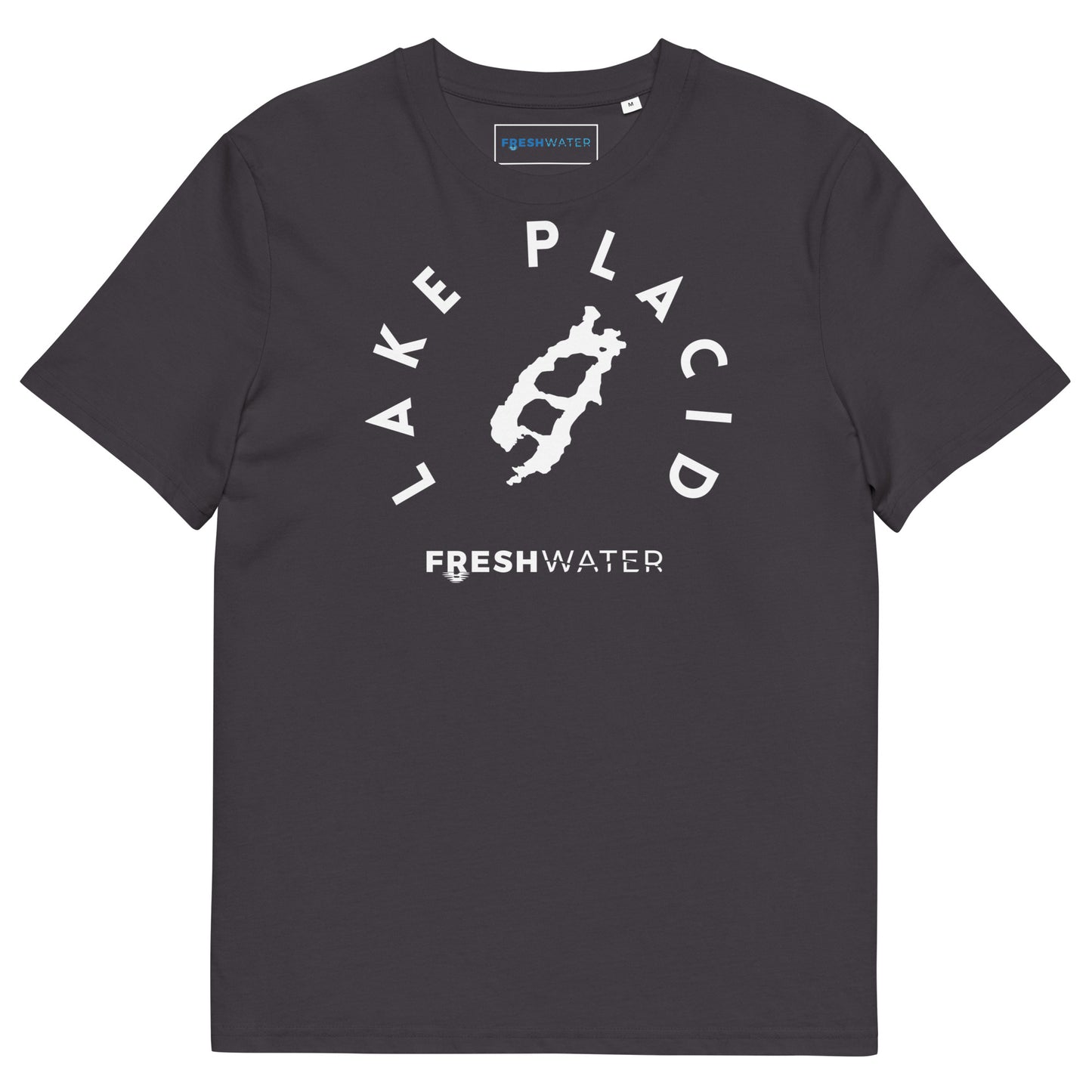 Lake Placid New York Freshwater BW Unisex organic cotton t-shirt