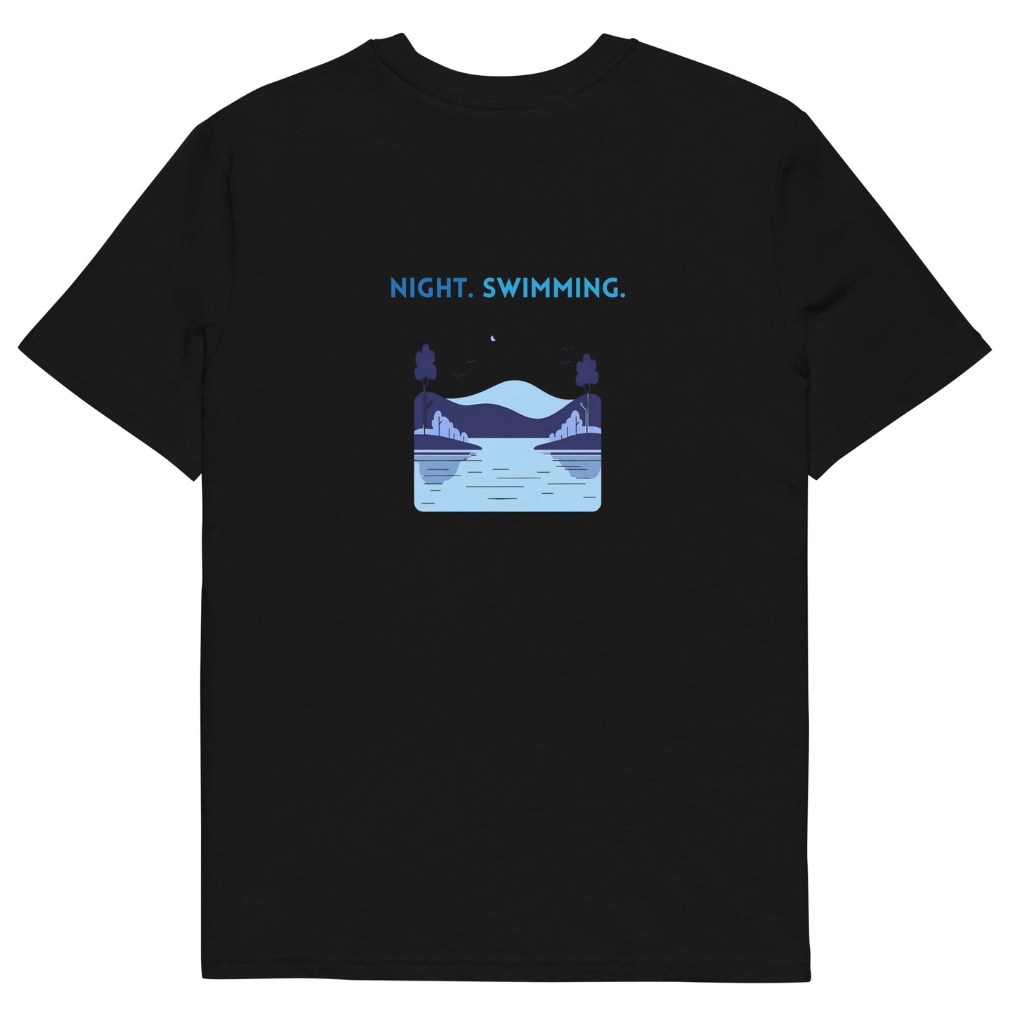 Freshwater Night Swimming Blue Unisex organic cotton t-shirt