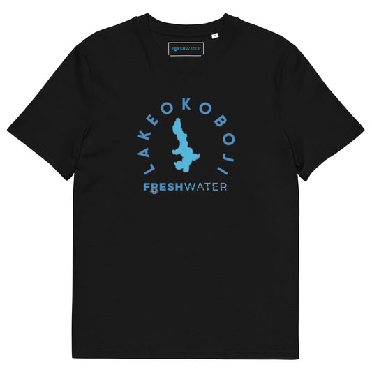 Lake Okoboji Freshwater Blue Unisex organic cotton t-shirt