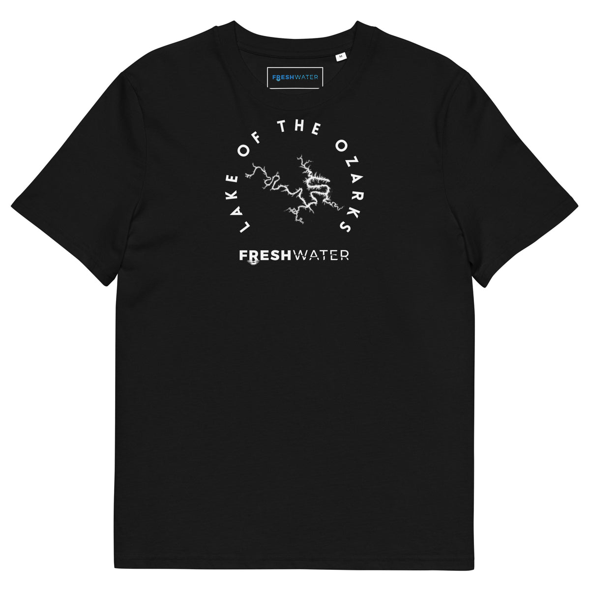 Lake of the Ozarks Freshwater BW Unisex organic cotton t-shirt